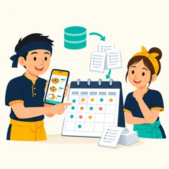 Semak jumlah bil dan sejarah rekod harian sistem