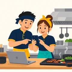 Restaurant owners and software developers improving FriPos together.
